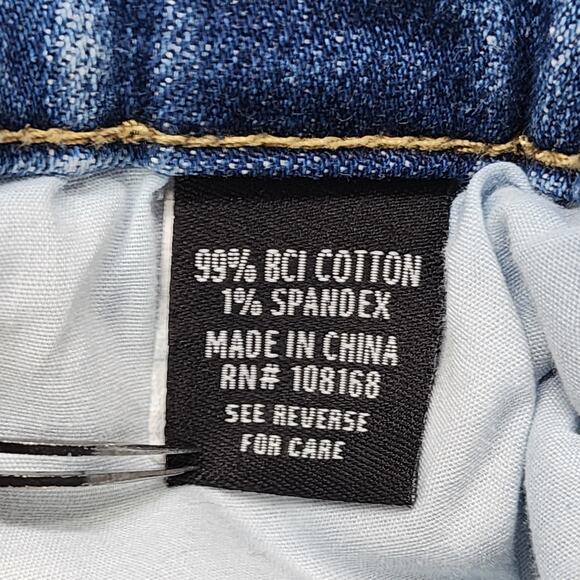 RSQ Jeans Mens 33X30 Blue Distressed Relaxed Taper Leg Stretch Denim Casual - Picture 7 of 14